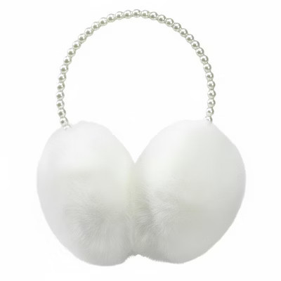 FAAYFIAN Faux Fur Fuzzy Earmuffs Ear Warmer for Winter Women with Pearl Headband, Soft Plush Outdoor Ear Muffs | Target