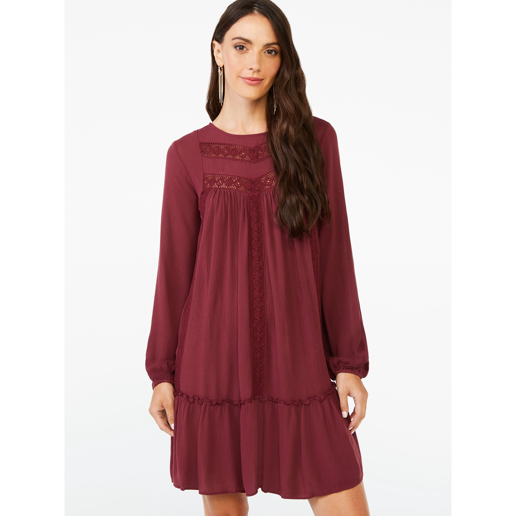 Scoop Women's Blouson Sleeve Dress | Walmart (US)