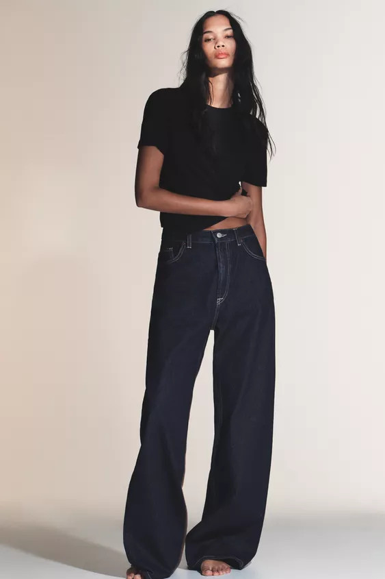 TRF EXTRA WIDE-LEG HIGH-WAIST JEANS | Zara UK