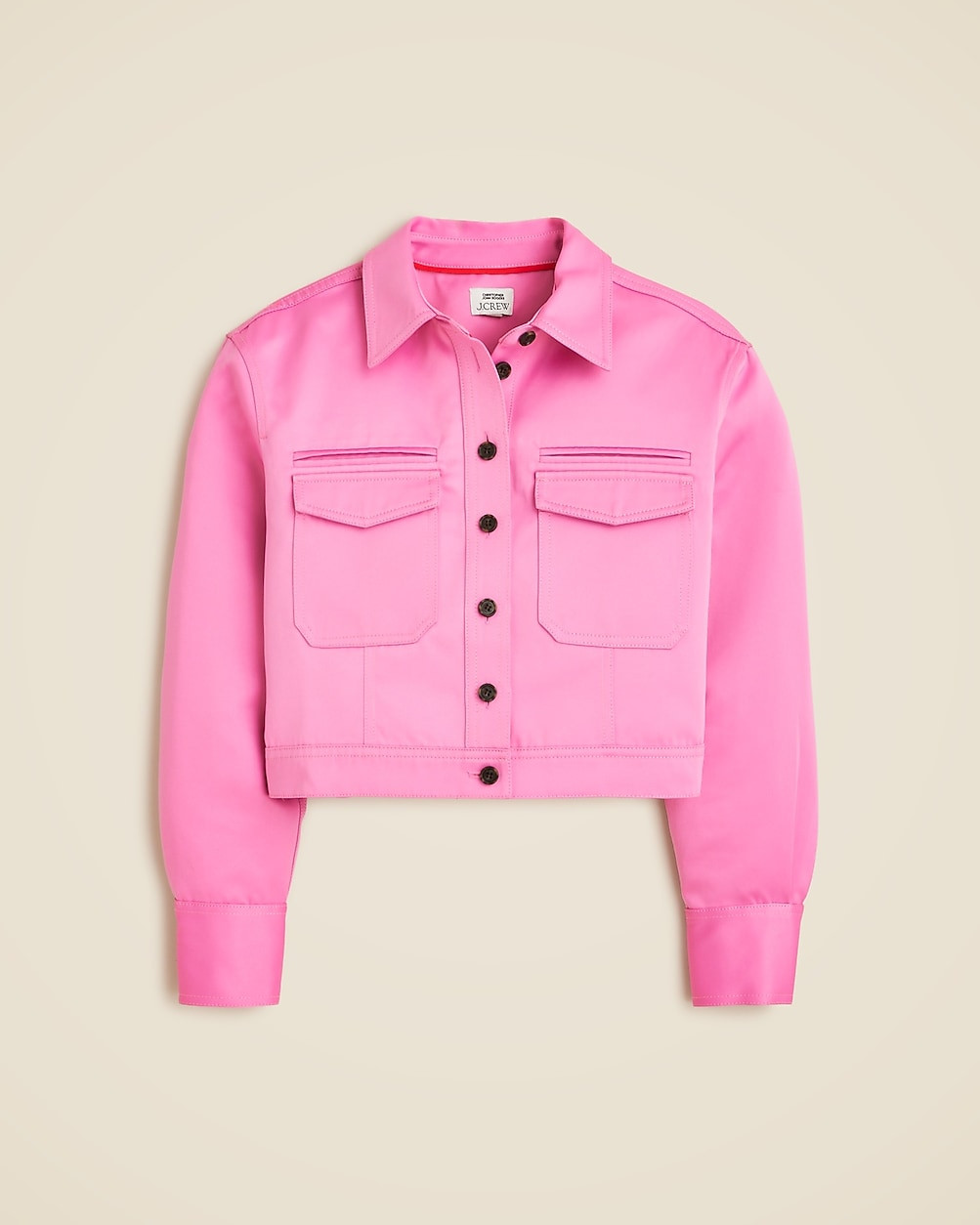Christopher John Rogers X  J.Crew structured button-up shirt in duchesse satin | J. Crew US