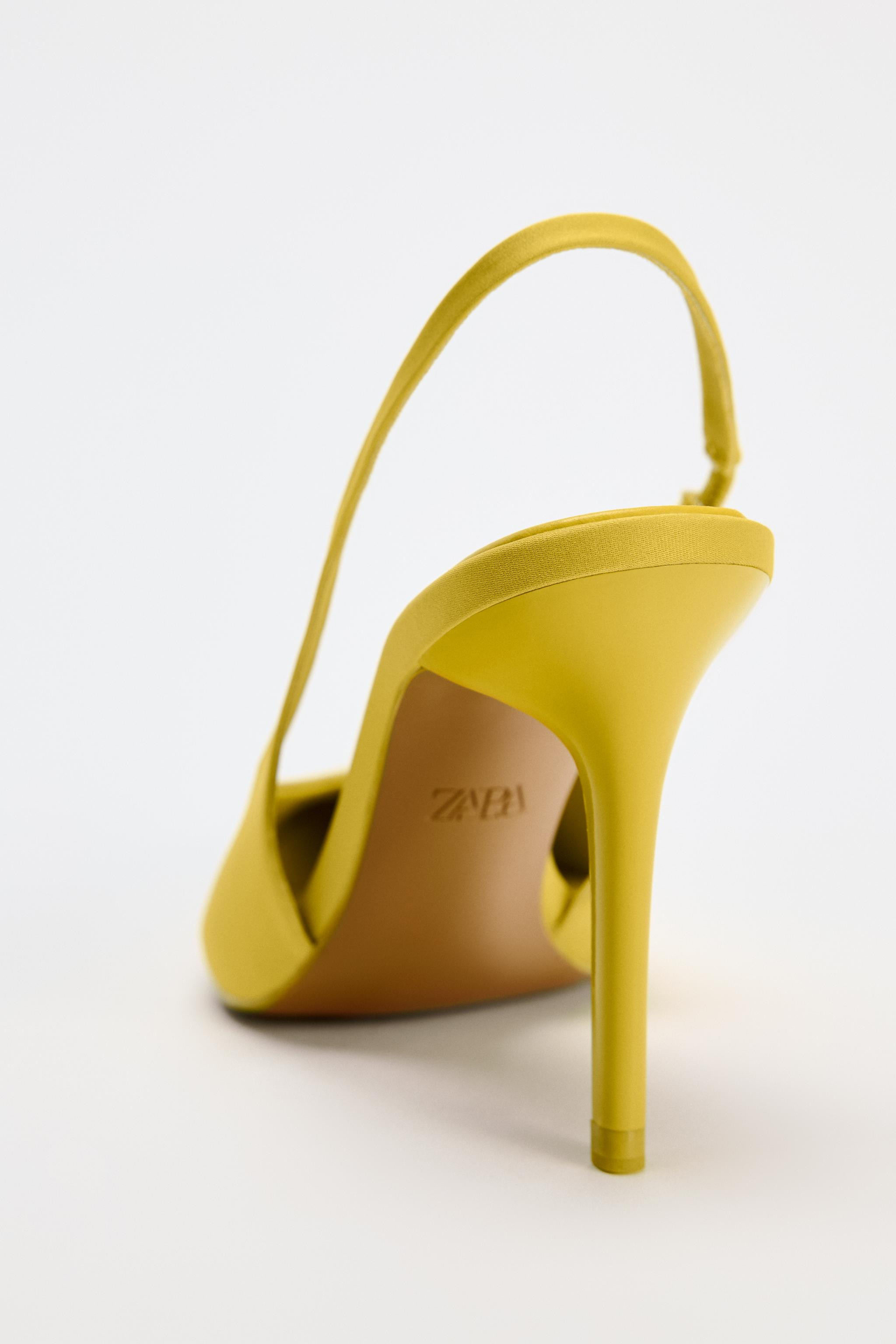 SATIN EFFECT HEELED SLINGBACKS | Zara US