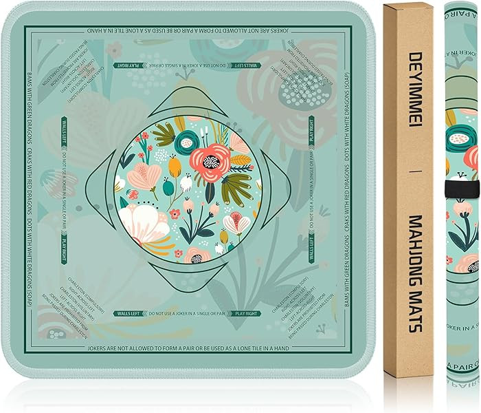 Deyimmei Neoprene Mahjong Mat for Table 31.5"x31.5" - Non-Slip, Noise Reduction Cover with Storag... | Amazon (US)