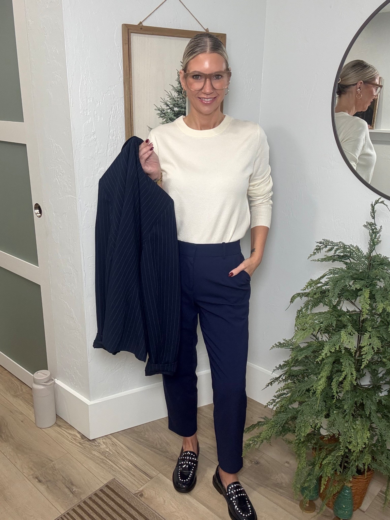 Love this workwear look! 

My sweater and pants are both from Target. The sweater is lightweight but super soft. I’m wearing a medium, but could easily do a small. I love these and just ordered them in black too! I’m wearing a 6.

The blazer is sold out but I’ll link up similar options. 

Workwear style, office style, office attire, 

#LTKFindsUnder50 #LTKOver40 #LTKWorkwear