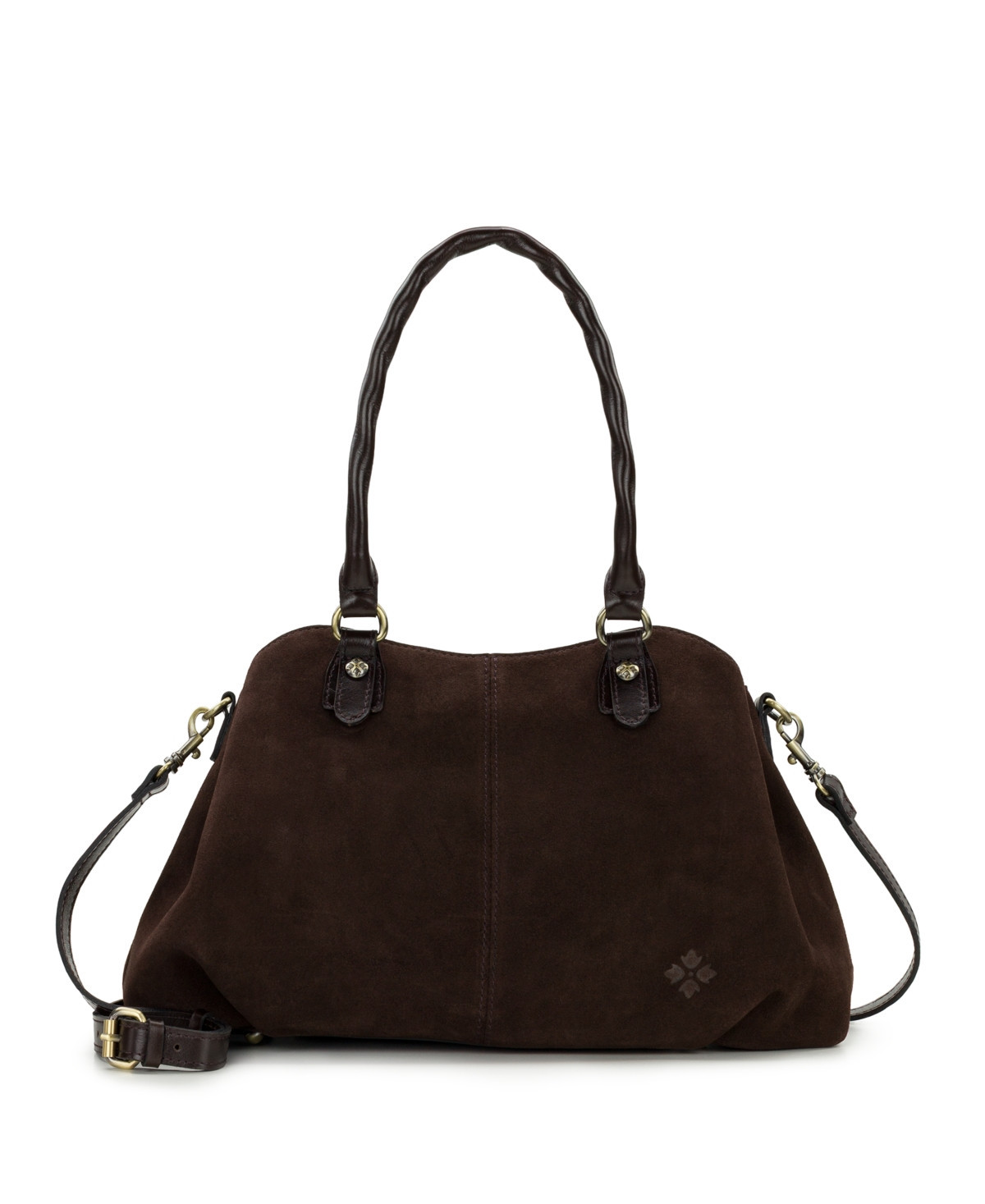 Patricia Nash Johanne Suede Zipper Medium Satchel Handbag - Chocolate | Macy's