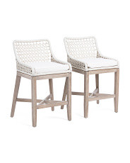 Set Of 2 37.5in Indoor And Outdoor Cane Weave Rope Chairs | Chairs & Seating | Marshalls | Marshalls