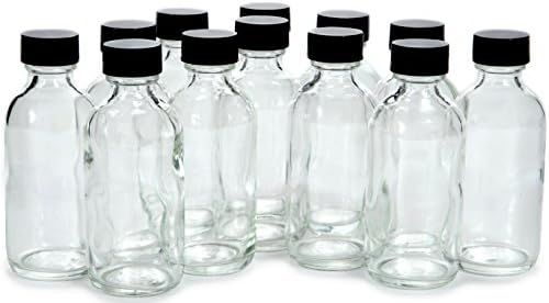 Vivaplex, 12, Clear, 2 oz Glass Bottles, with Lids | Amazon (US)