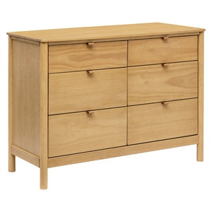 Babyletto Bondi Pine Wood 6-Drawers Bedroom Dresser in Honey | Homesquare
