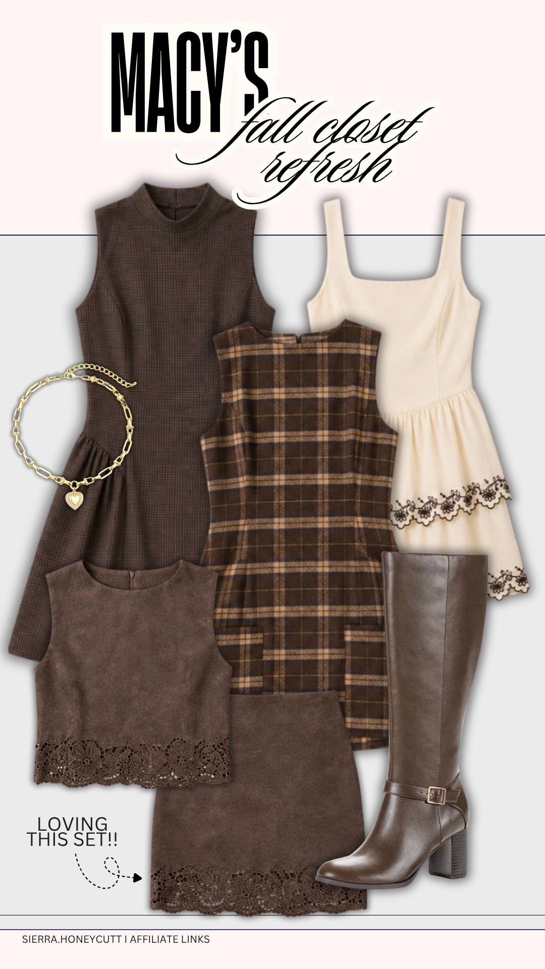 @macys fall closet refresh ✨ soo many cute dresses— I’m loving chocolate brown shades fall and rounded up some of my favorites + accessories to style them 🍂 

#macysstylecrew #macyspartner #Fall