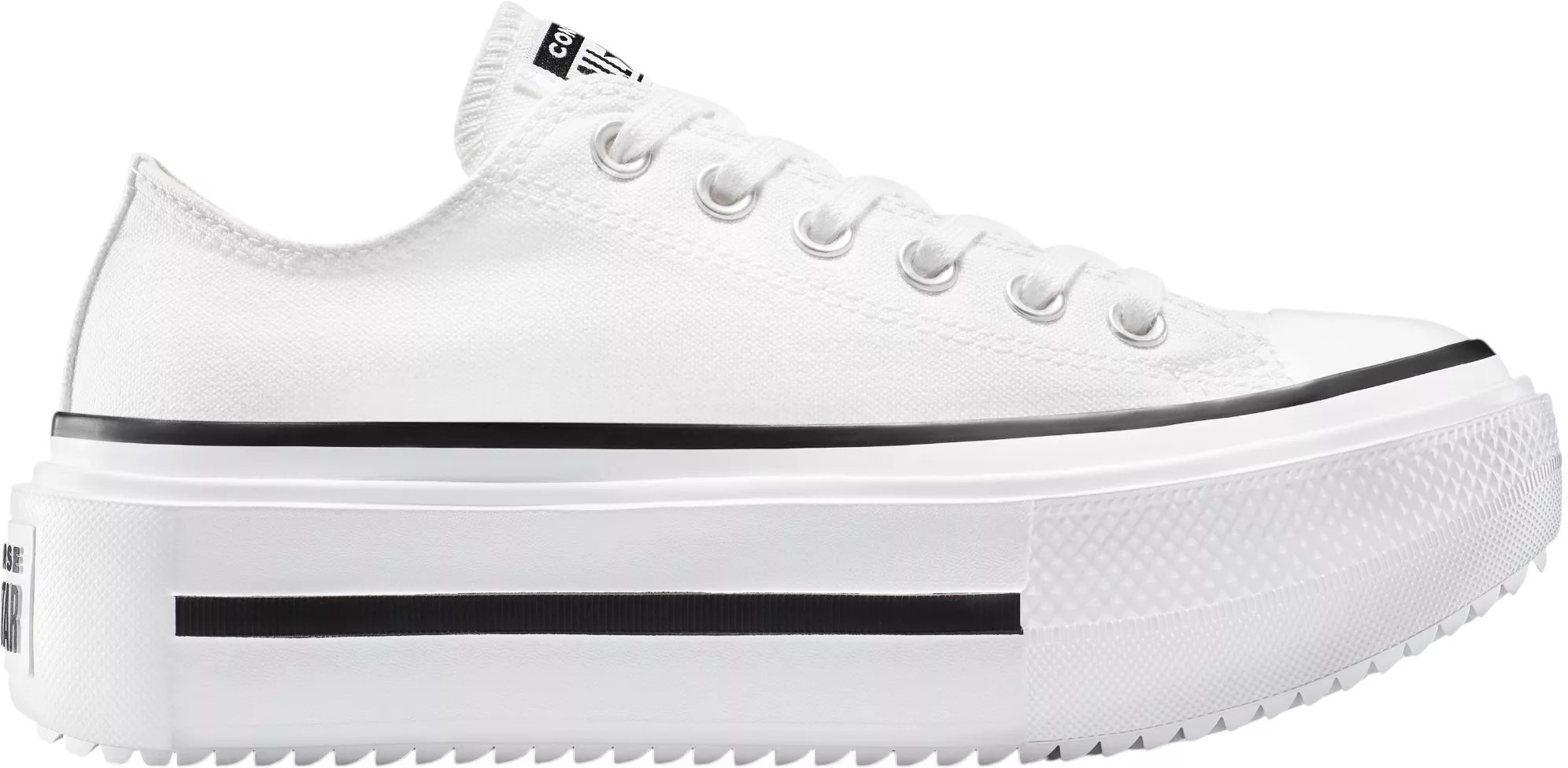 Converse Women's Double Stack Low Top Shoes, M6.5/W7.5, White/Black/White | DICK'S Sporting Goods