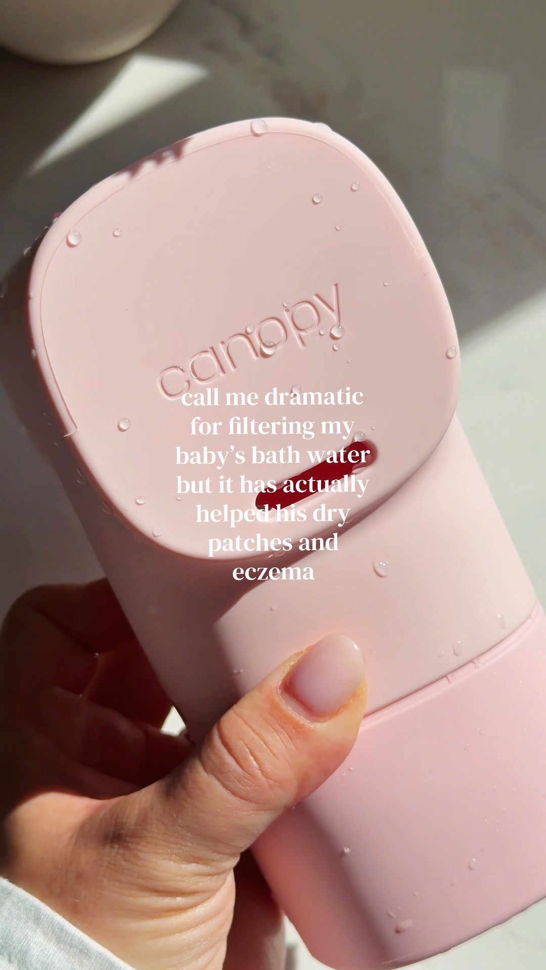 Seriously the BEST addition to our bath time routine! I will rave about this product forever because now I filter my shower head water too and it has improved my skin and hair SO MUCH!

Canopy bath filter, baby bath tub filter, bath tub water filter for eczema, chlorine filter for baby bath, bathtub spout cover with temperature indicator, filtered bath water for sensitive skin, best bath filter for babies, baby registry must-haves, eczema-friendly baby bath routine, Canopy bath filter review