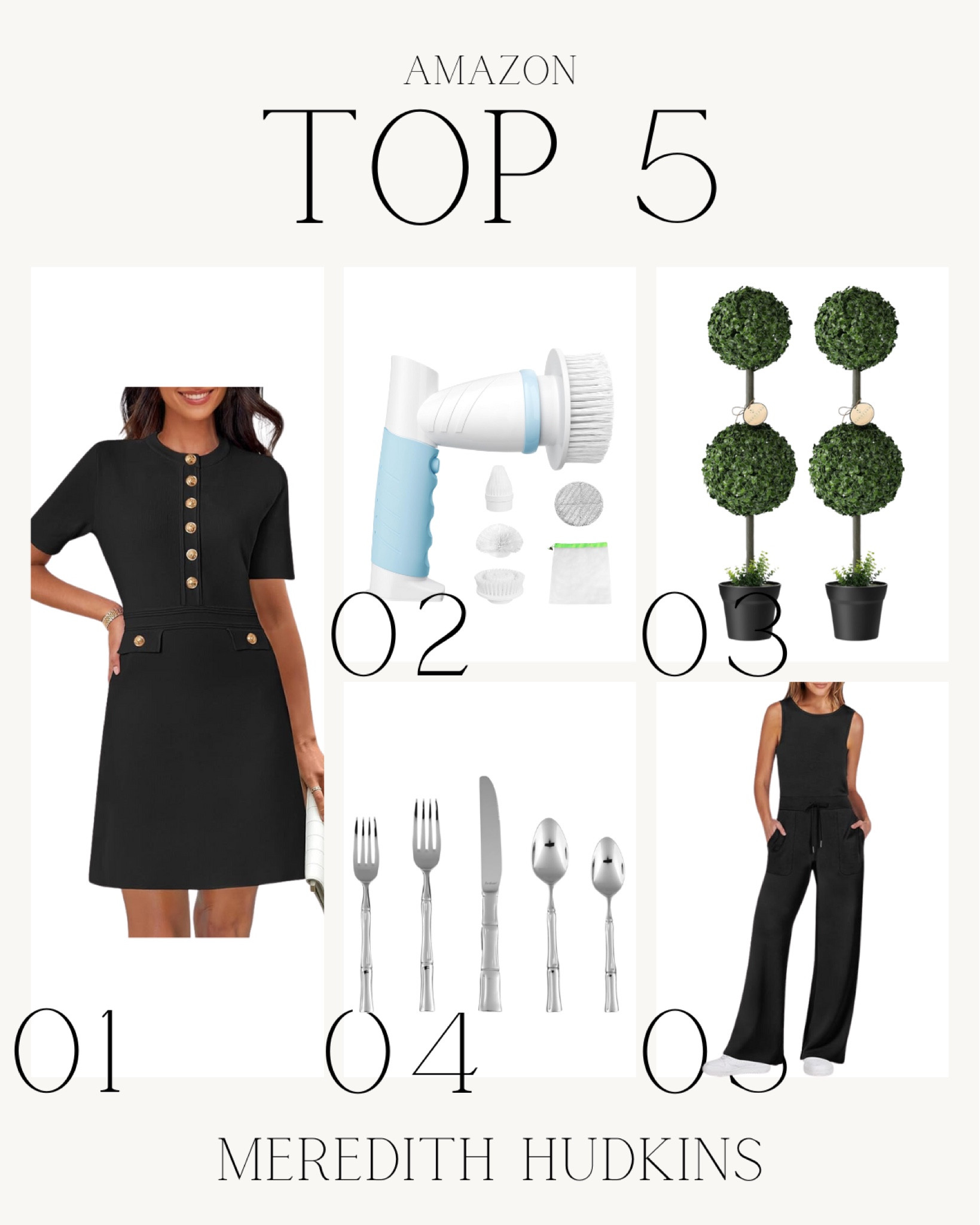 meredith hudkins, preppy style womens fashion. little black dress, jumpsuit, travel outfit, faux topiary, spin scrubber, household essential, flatware, ootd, mini dress, designer look, tile cleaner


#LTKFindsUnder50 #LTKSaleAlert #LTKStyleTip