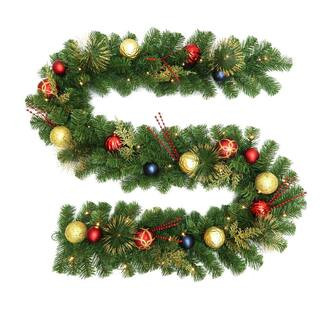Home Accents Holiday 9 ft Prelit Nutcracker Garland 22NE50014 - The Home Depot | The Home Depot