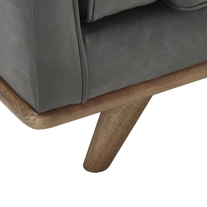 Wade Logan® Allotey 90'' Genuine Leather Sofa & Reviews | Wayfair | Wayfair North America