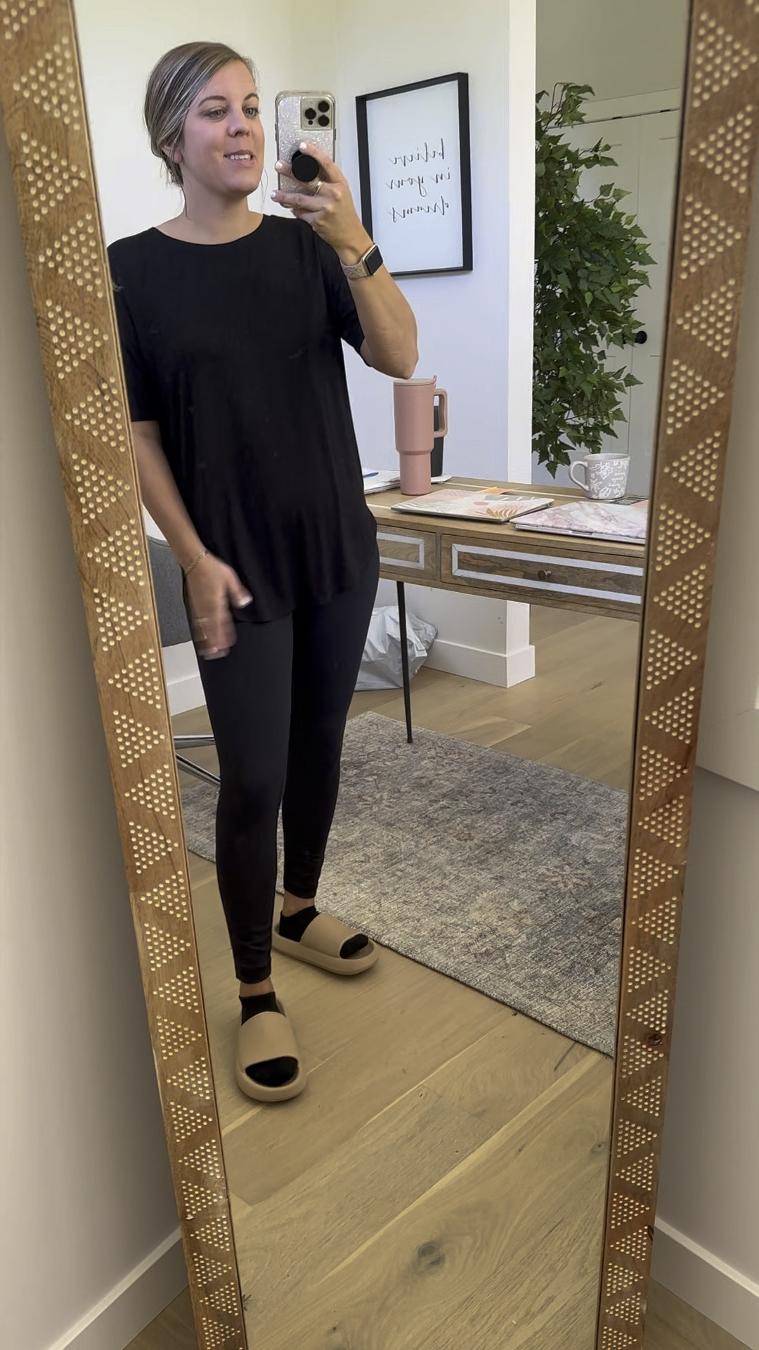 Comfy mom shirt with leggings and my favorite house slippers! 

#LTKActive #LTKStyleTip #LTKMidsize