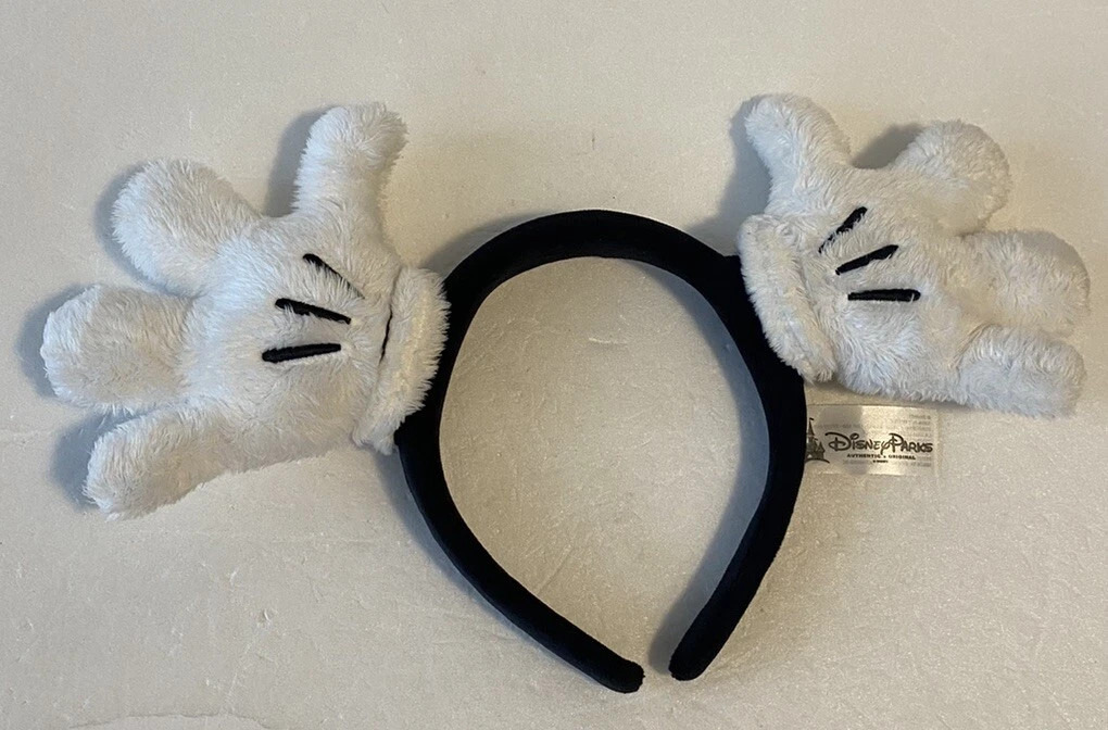 Disney Parks Mickey Mouse Plush Glove Hands Ears Headband | eBay US