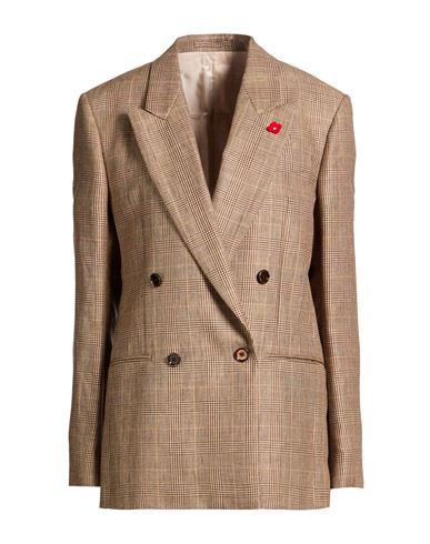 Lardini Woman Blazer Camel Size 12 Linen, Wool | YOOX (US)