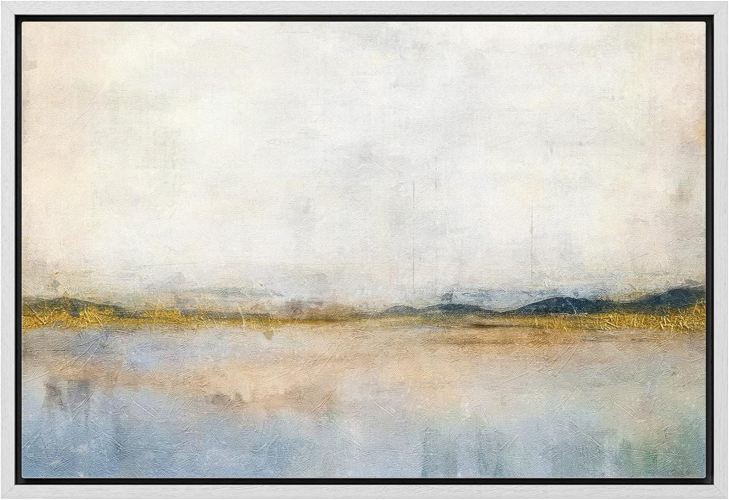 wall26 Framed Canvas Print Wall Art Grunge Minimal Pastel Landscape Nature Wilderness Illustratio... | Amazon (US)