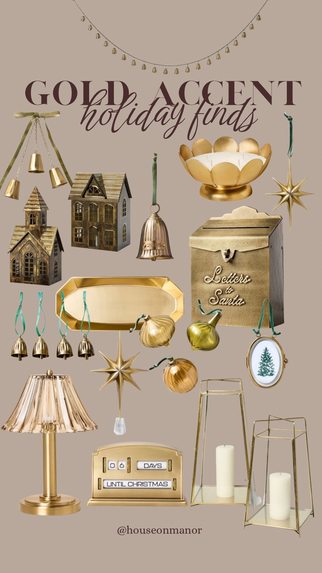 Gold accent holiday decor finds under $50 from Target!

#LTKHoliday #LTKFindsUnder50 #LTKHome