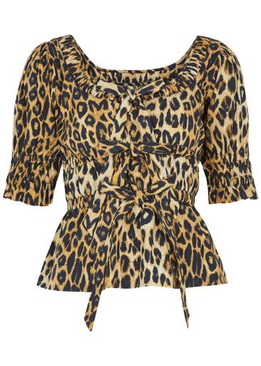 Bianca leopard-print cotton blouse | Harvey Nichols 