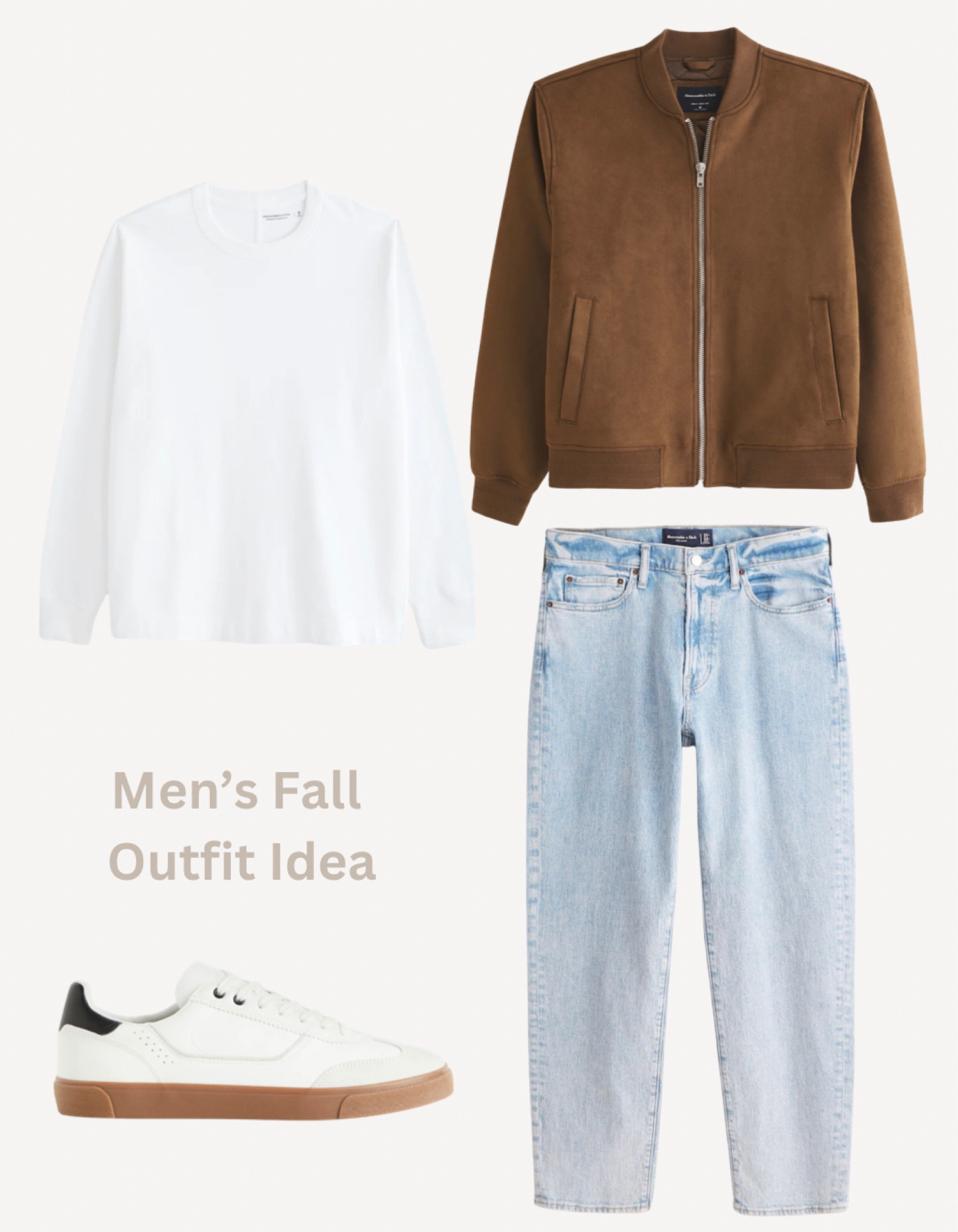 Long-Sleeve Premium Heavyweight Tee | Vegan Suede Bomber Jacket | retro mens sneakers | light denim pants | fall outfits for him | mens outfit inspo 

#LTKSeasonal #LTKFind #LTKmens