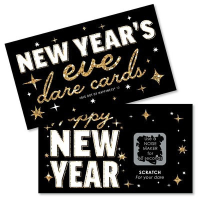 Big Dot of Happiness Hello New Year - NYE Party Game Scratch Off Dare Cards - 22 Count | Target