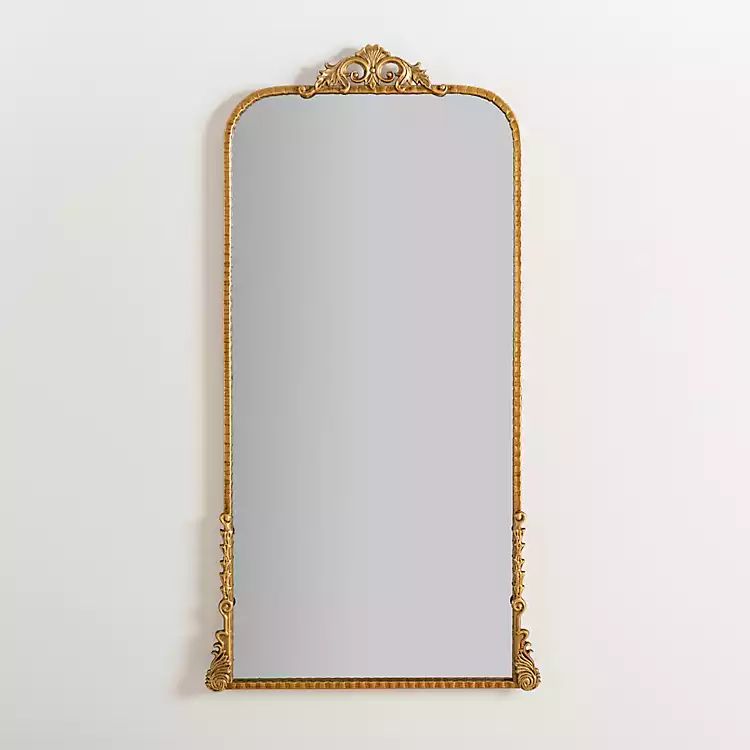 New! Gold Ornately Carved Leaner Mirror | Kirkland's Home