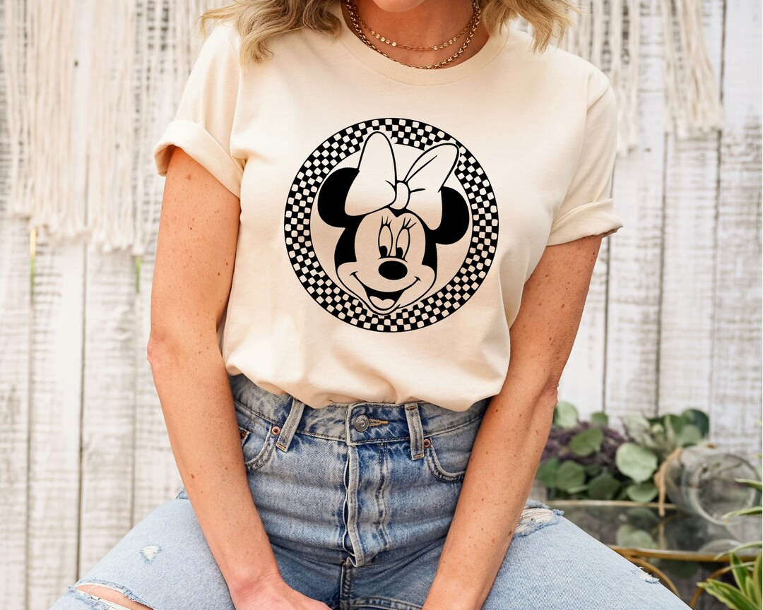 Retro Minnie Shirt, Disney Shirt for Women, Disney Ear Shirt, Women's Unisex Disney T-Shirt, Disn... | Etsy (US)