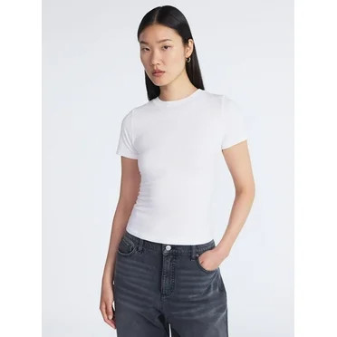 Sofia Jeans Women's and Women's Plus Ruched Side Tee with Short Sleeves, XS-4X | Walmart (US)