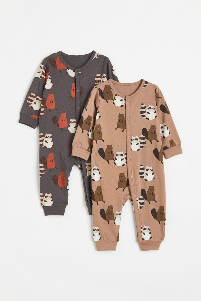 2-pack Patterned Cotton Pajamas | H&M (US + CA)