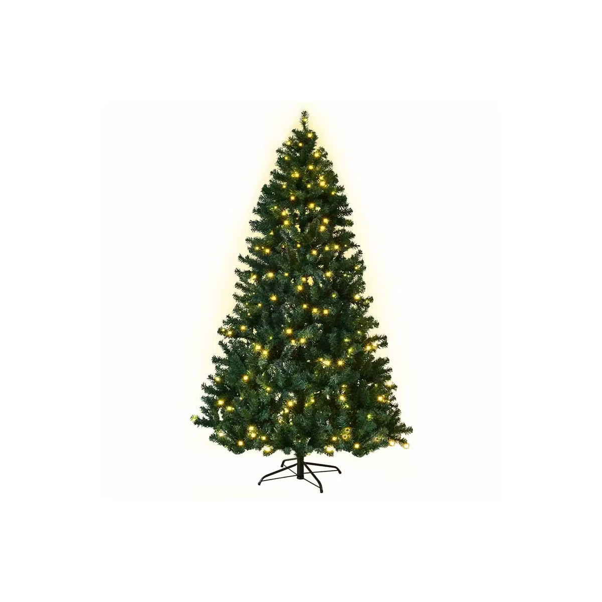 Tangkula 7.5'PVC Artificial Christmas Tree Pre-Lit 400 LED Lights w/ Metal Stand New | Target