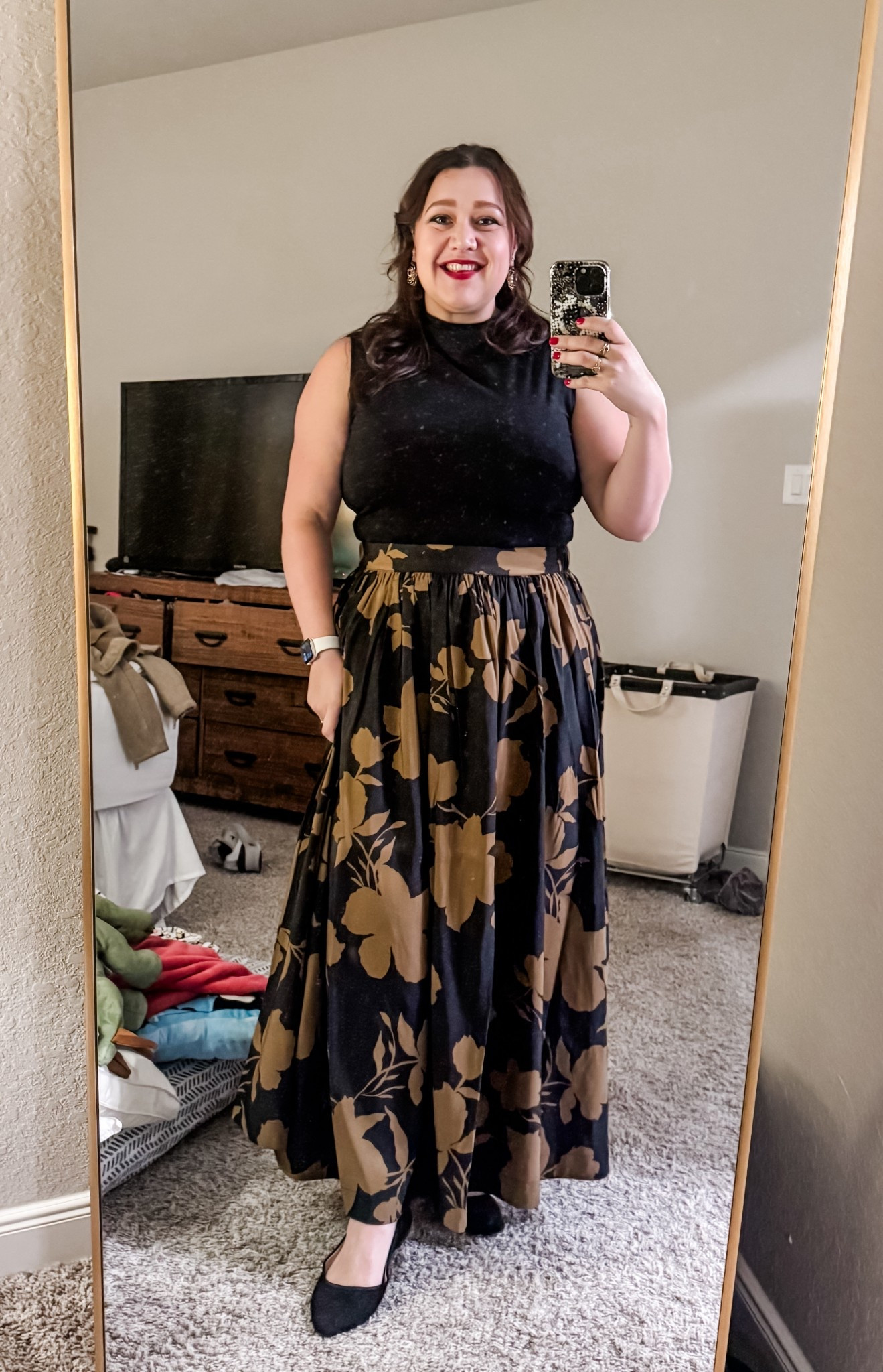 The perfect look to transition to fall. Size 14 wearing a large in the top and skirt  

#LTKStyleTip #LTKMidsize #LTKSeasonal