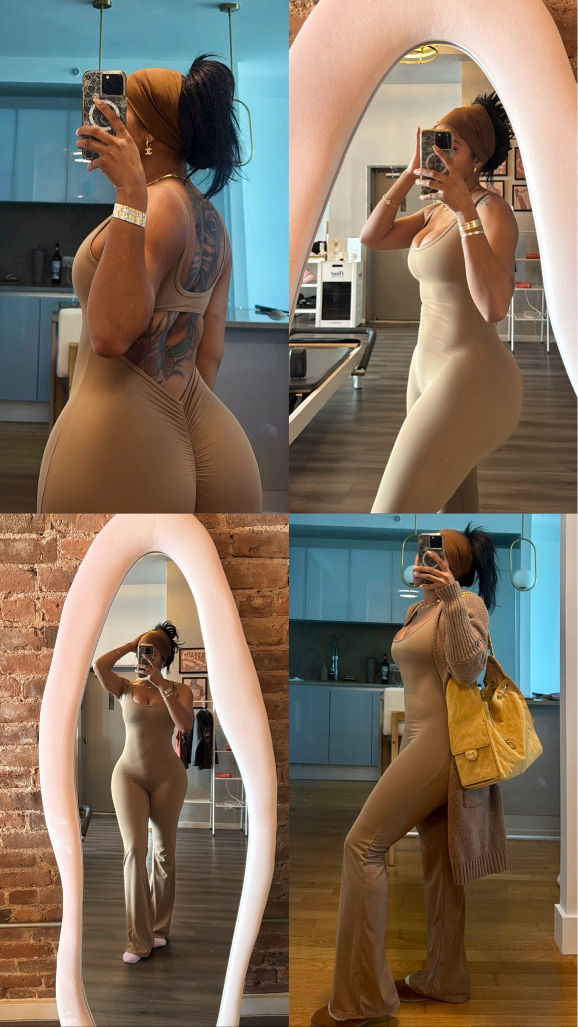 Pilates Outfit, I love a neutral look. Beige, Brown, nude, tan etc. this would be a very cute travel fit as well

#LTKdayinmylife #LTKgrwm #LTKootd