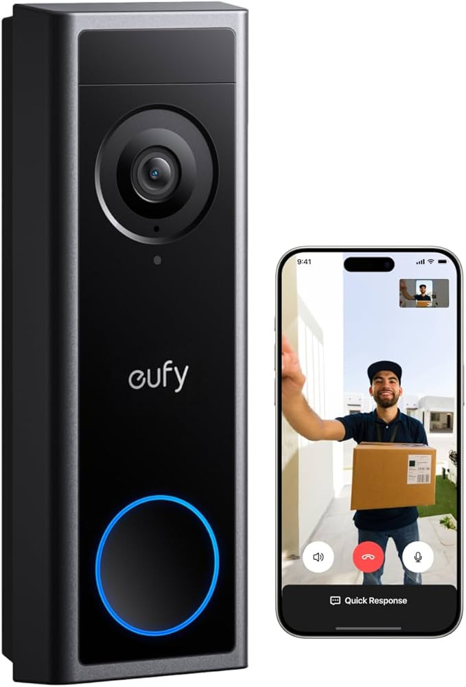 eufy Security Video Doorbell Camera C31,2K FHD,Battery/Wired Powered,Head-to-Toe View,Live Video ... | Amazon (US)