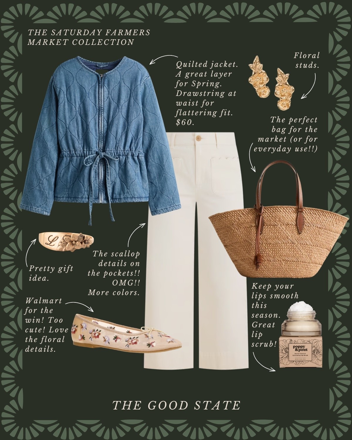 This is for all the Farmers Market girlies living their best and brightest life as the golden morning sunshine warms their face and a cool Spring breeze blows through their hair. This is for the girlies with a flaky, buttery croissant in one hand and a bouquet of fresh flowers in the other. This is for the ones who wake up—sometimes earlier than they’d like to on the weekend—so they can have the first pick of produce and pastries at the local market. And because there’s just something magical and neighborly about a slow morning meandering at the market. This collection is for gingham lovers, floral wearers and those who love a well worn ball cap. For the ones who layer their quilted jacket (or a neck scarf) with everything and who aren’t afraid of a good denim on denim moment. For the ones who love pops of color as well as grounding earth tones. The ones who inspire ME to wear more prints and patterns. This is for the farmers market ladies who may or may not treat themselves to a little mid-day nap afterwards…followed by a picnic with all their market goodies and closest girlies of course. This collection is for you🍉


#LTKActive #LTKSaleAlert #LTKootd