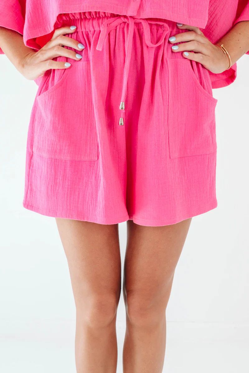 Linen Lovin' Shorts - Bubblegum Pink | The Impeccable Pig