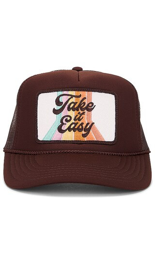 Take It Easy Hat in Brown | Revolve Clothing (Global)