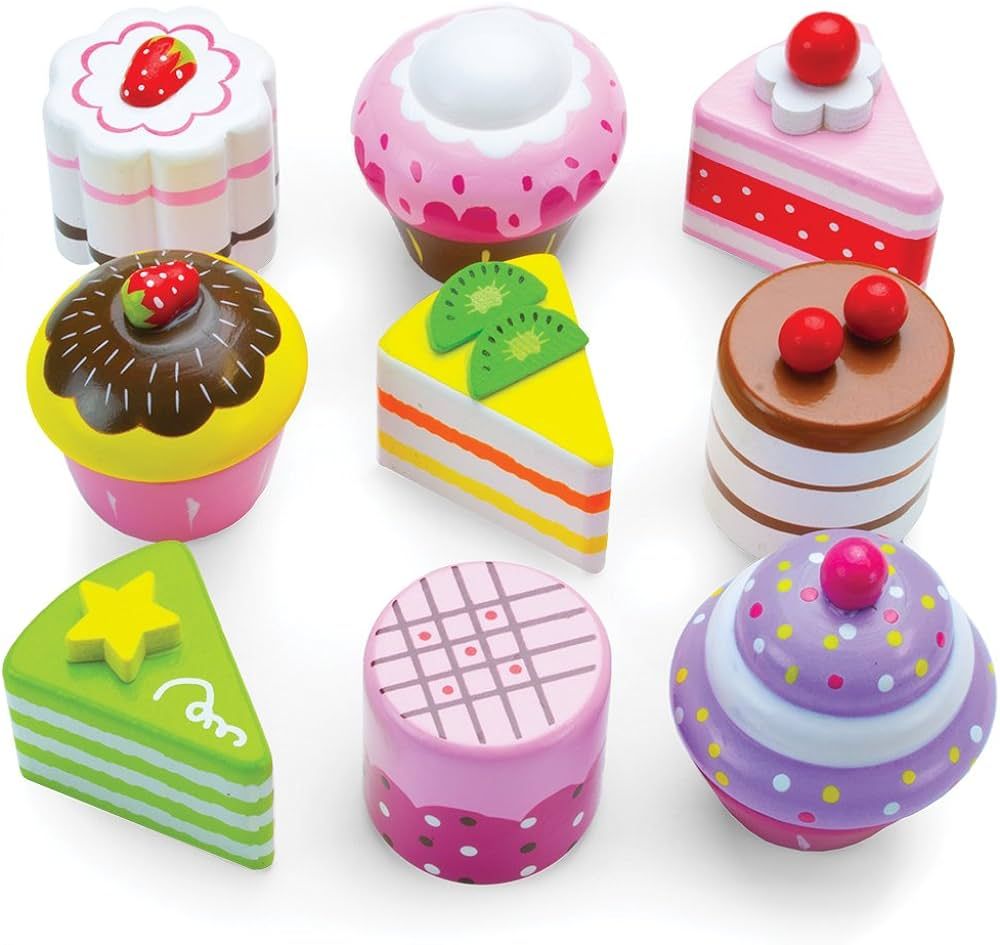 Imagination Generation Cupcake and Mini Cake Petit Four Set (9pcs.) Wood Eats! Delectable Dessert... | Amazon (US)
