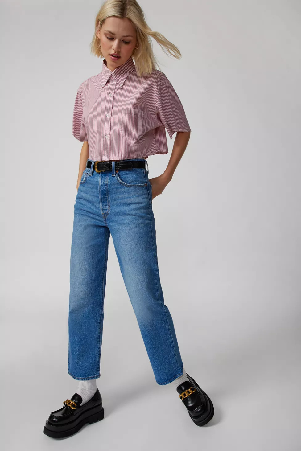 Levi’s® Ribcage Straight Ankle Jean - Dance Around | Urban Outfitters (US and RoW)