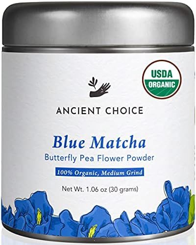 Ancient Choice - Blue Matcha (30 grams) | USDA Organic | Butterfly Pea Flower Powder Tea | Medium Gr | Amazon (US)