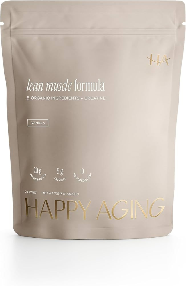Happy Aging Protein Powder for Women, 20g Organic Pea & Pumpkin Seed Protein, 5g Creatine, Monk F... | Amazon (US)
