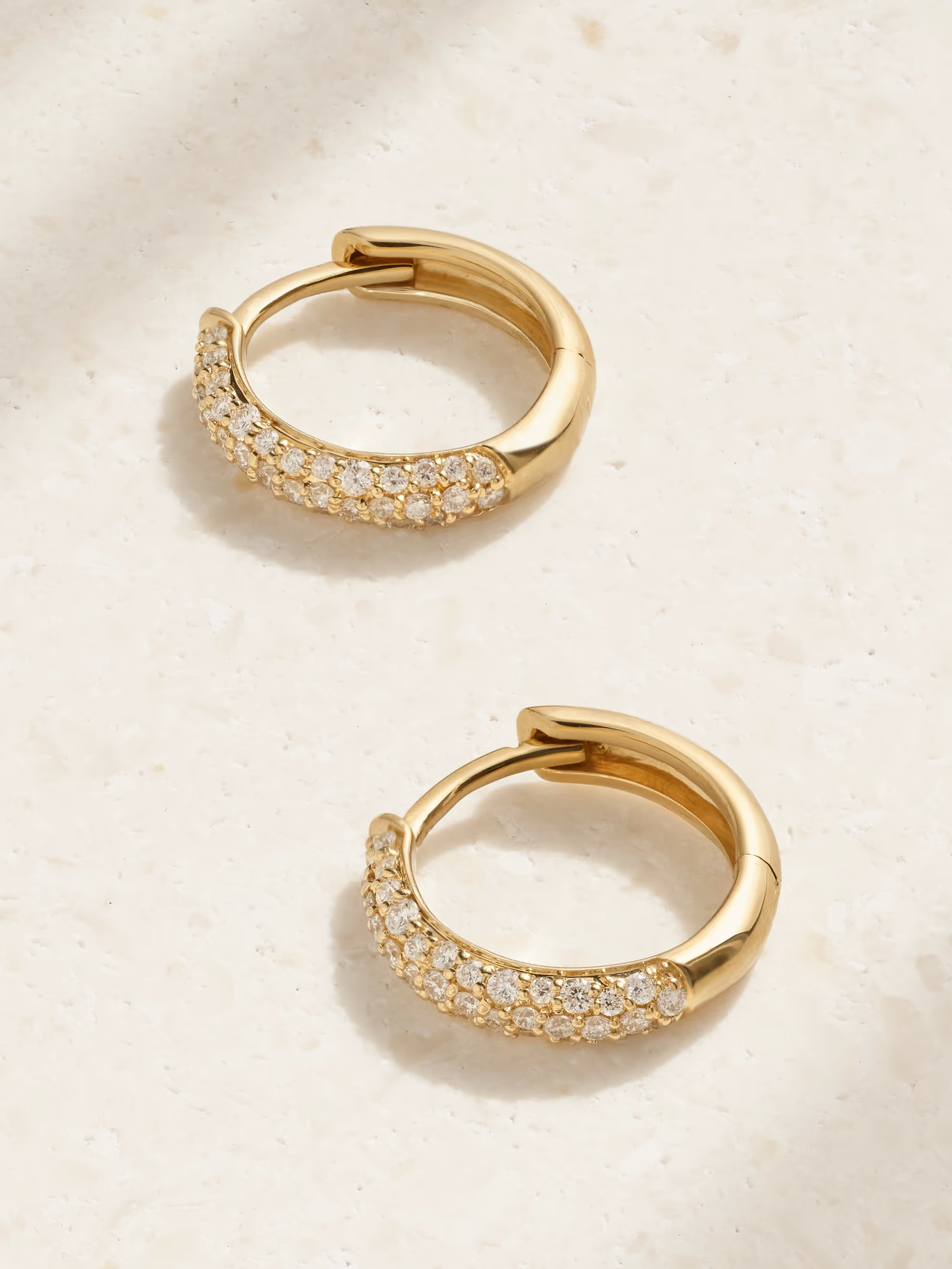 Essential 14-karat gold diamond hoop earrings | NET-A-PORTER (UK & EU)