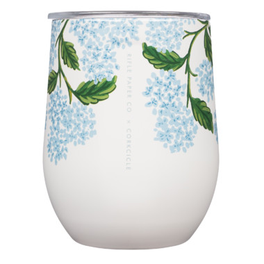 Corkcicle Rifle Paper Gloss Cream Stemless Hydrangea | Well.ca