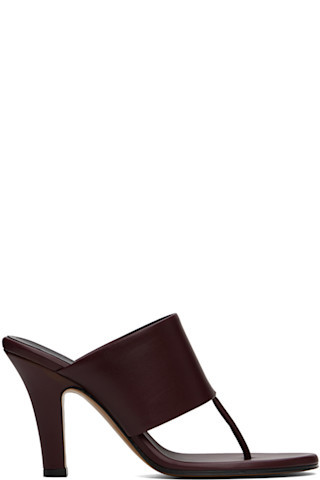 Burgundy Signum Heeled Sandals | SSENSE