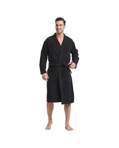 NY Threads Luxurious Mens Shawl Collar Fleece Bathrobe, Spa Robe | Amazon (US)