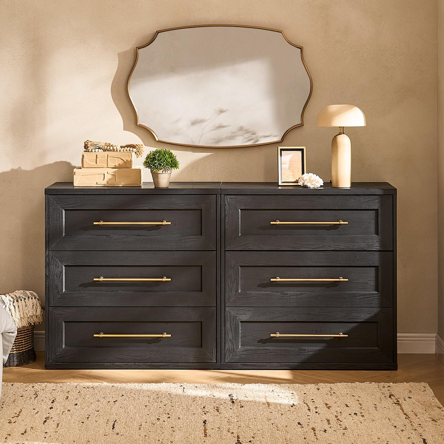 mopio Blake 3 Drawer Dresser for Bedroom, Chest of Drawers, Wood Dresser Organizer, Modern Farmho... | Amazon (US)