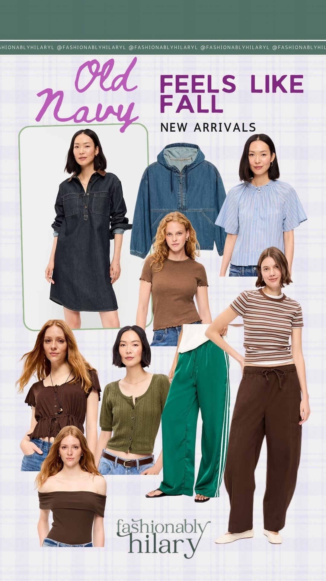 Old Navy just dropped some new fall items and I am even more ready for the cooler weather! These colors scream fall and this denim pullover, are you kidding me?!  I have way too many pieces on my cart, but there are too many goodies to choose from.
Satin track pants, denim dress. Short sleeve sweater, off the shoulder date night top

#LTKSeasonal #LTKMidsize #LTKSaleAlert
