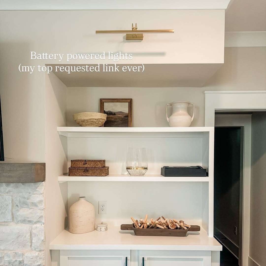 Battery operated picture lights, Builtin lights, gold picture light, remote operated picture sconce, battery powered lights, wall sconce, picture light, brass picture light, Amazon picture lights 

#LTKHome