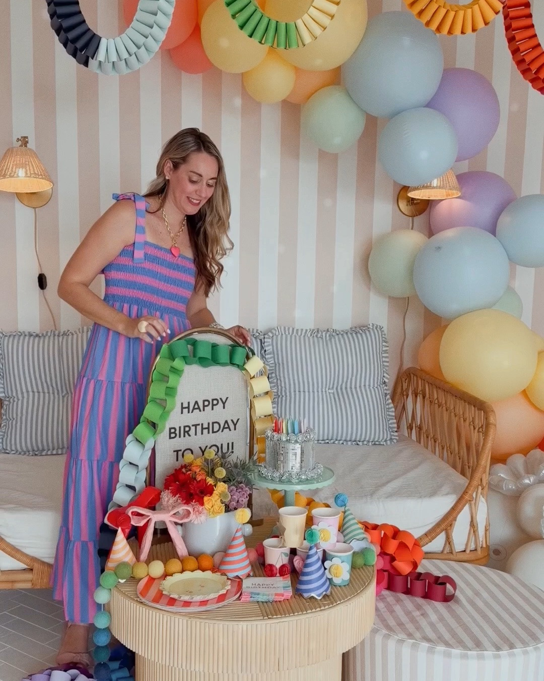 My kerbobbled arch officially made its birthday party debut ✨🌈🎂
I used it for this rainbow birthday setup and I’m obsessed with how cute it turned out. The best part is the interchangeable banners, so it can work for birthdays, baby showers, holidays, sleepovers — basically any celebration. 🎉

Colorful, reusable, and guaranteed to make every setup feel extra special.

#LTKstorytime #LTKHome #LTKmomlife