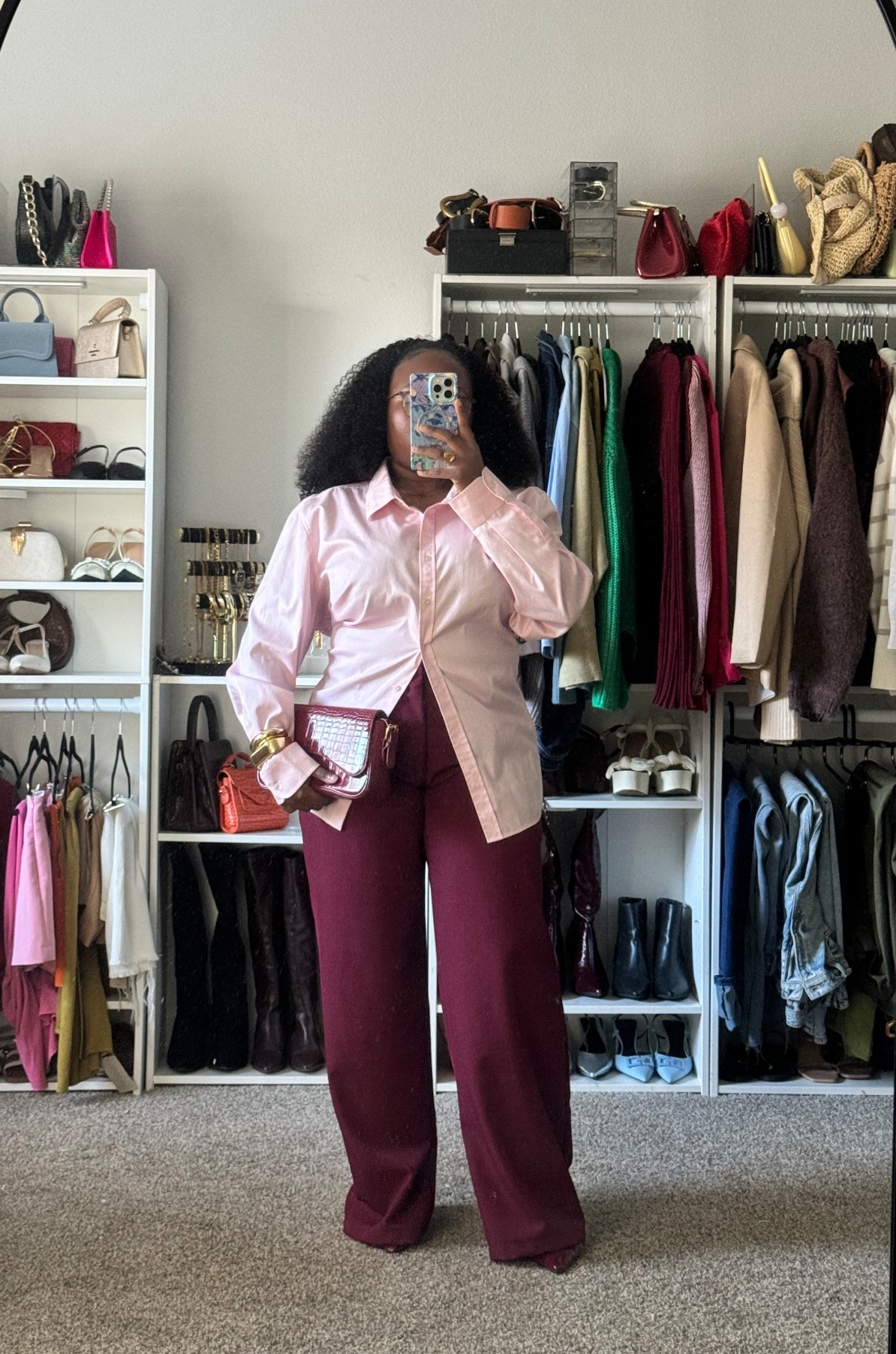 A baby pink and burgundy color combo you must try this fall ✨ #fallfashion #modeststyle #outfitinspo #capsulewardrobe

#LTKootd #LTKStyleTip