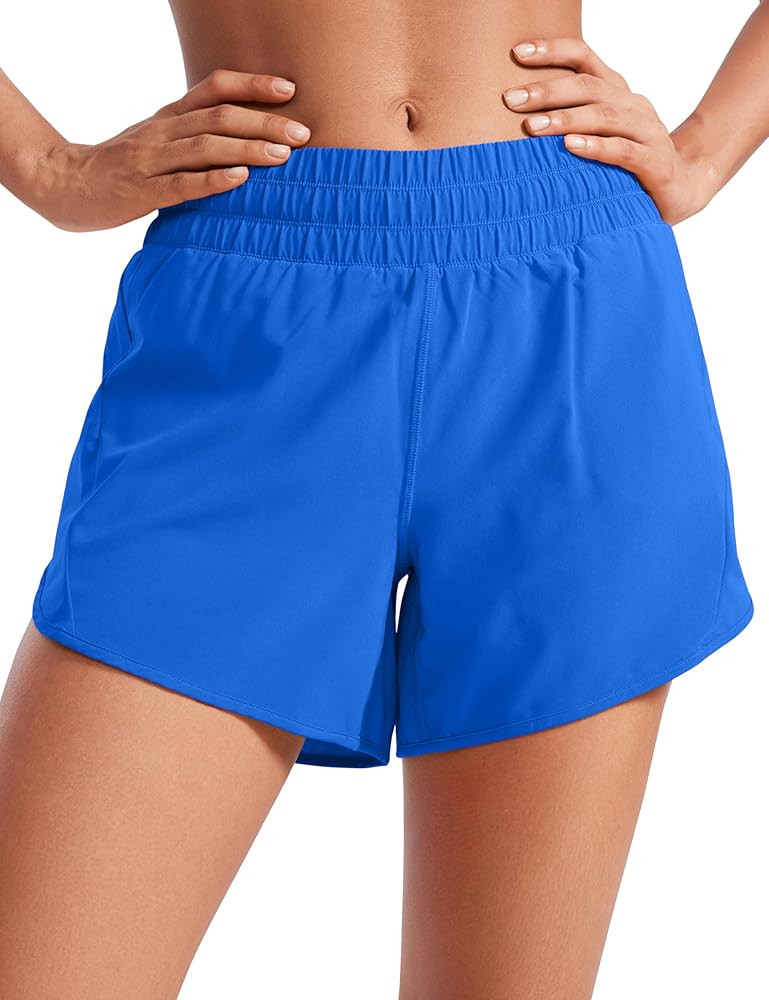 CRZ YOGA Dolphin Athletic Shorts for Women 5" - High Waisted Quick Dry for Running Workout Gym Tr... | Amazon (US)